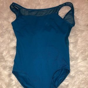 Natalie Adult Mesh V-Back Tank Leotard